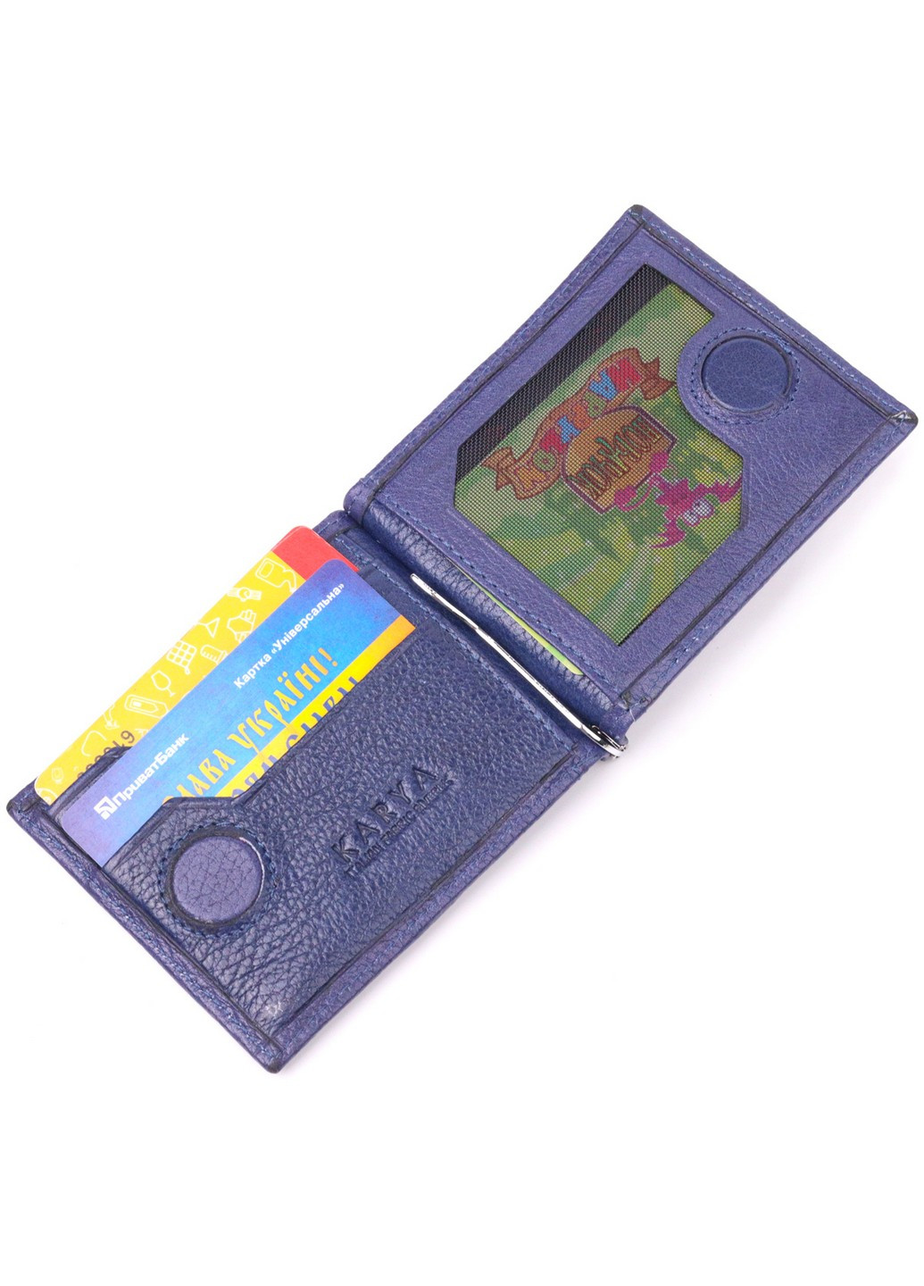 Чоловічий шкіряний затискач 11,2х8,6х0,5 см Karya (258639358)