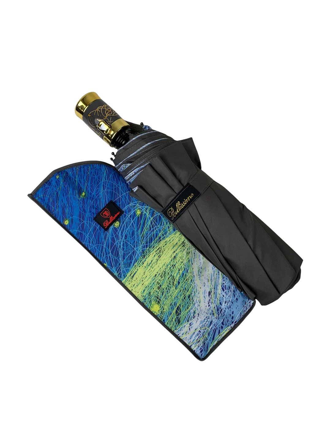 Чорна жіночий напівавтомат зонт 99 см Bellissima (258638988)