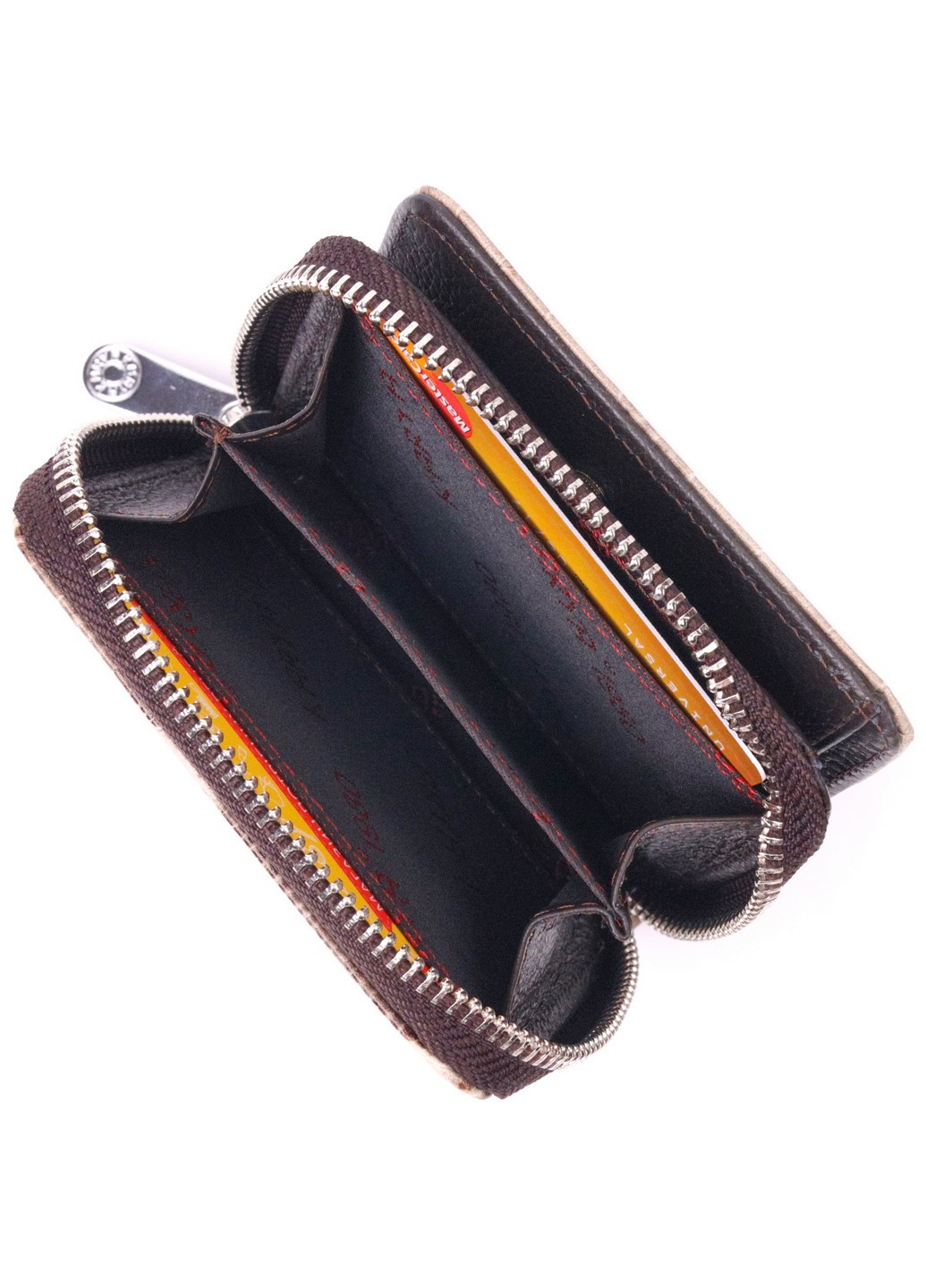 Жіночий шкіряний гаманець 9х10,3х3 см Karya (258639364)