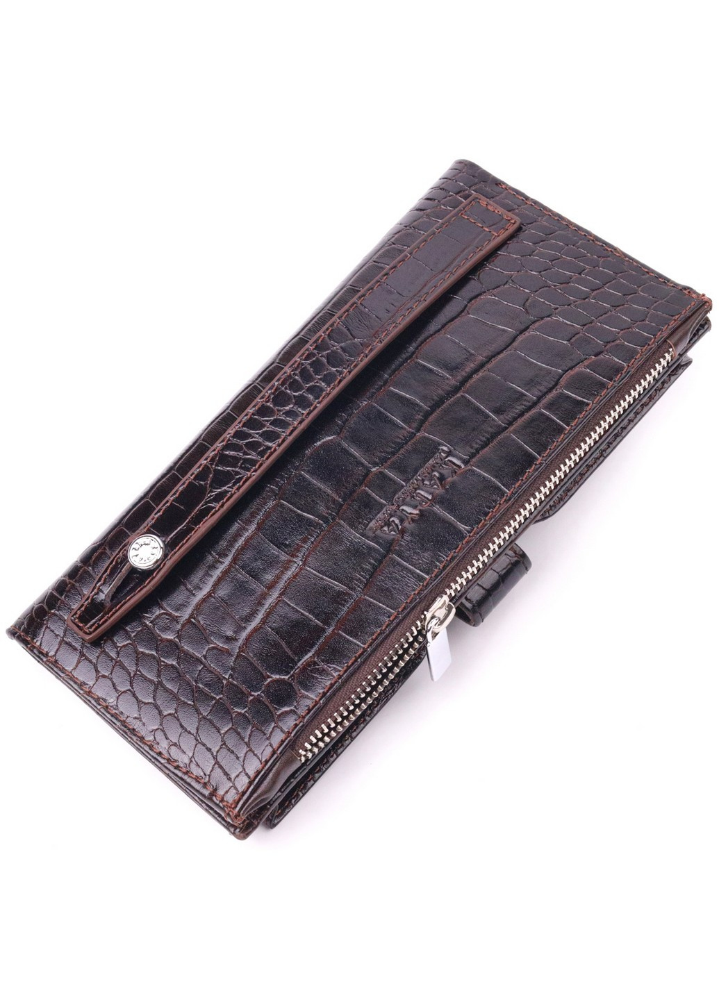 Чоловічий шкіряний портмоне 9,7х19х1,5 см Karya (258639353)