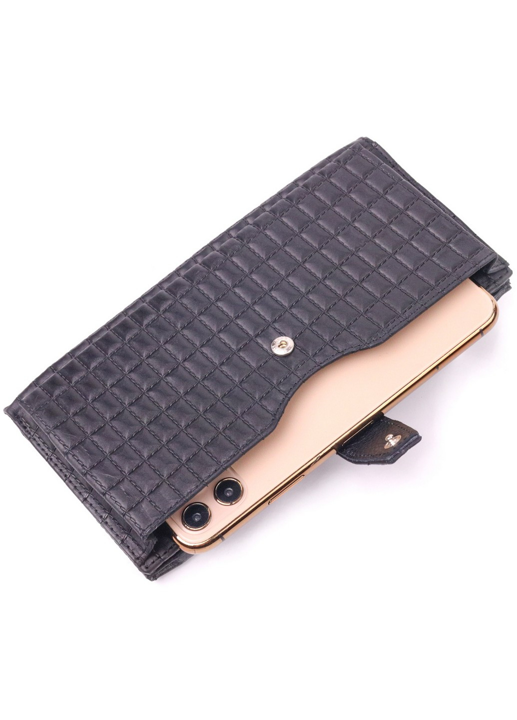 Чоловічий шкіряний гаманець 9,7х19х1,5 см Karya (258639357)