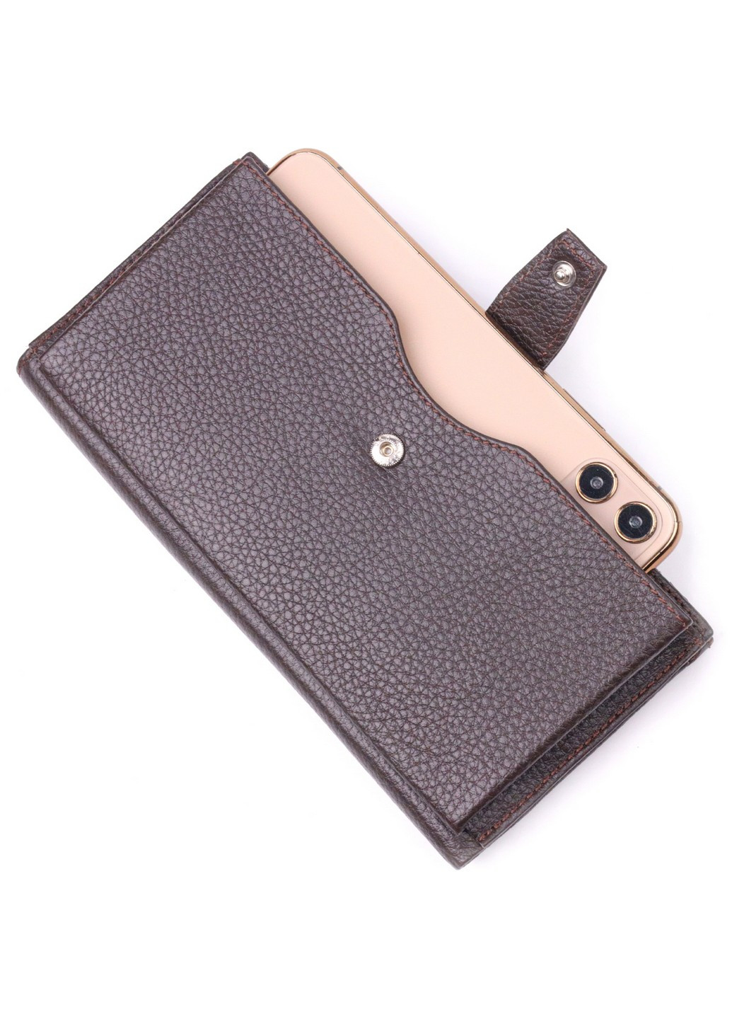 Мужское кожаное портмоне 9,7х19х1,5 см Karya (258639370)