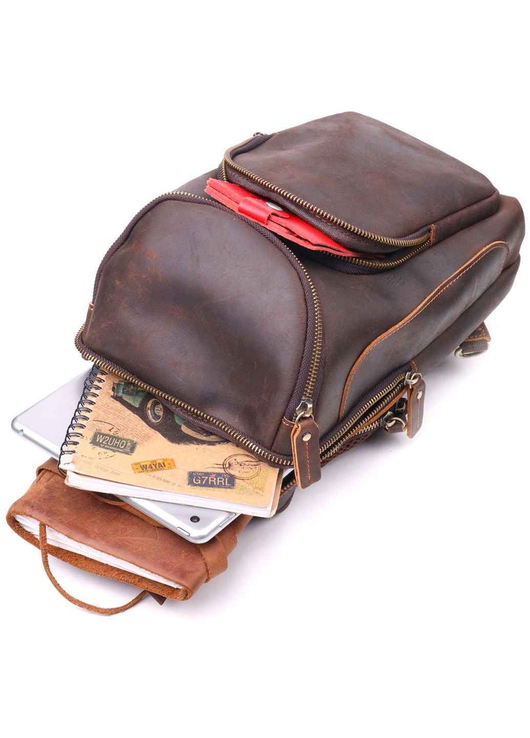 Мужская кожаная сумка 17,5х31х9 см Vintage (258639105)