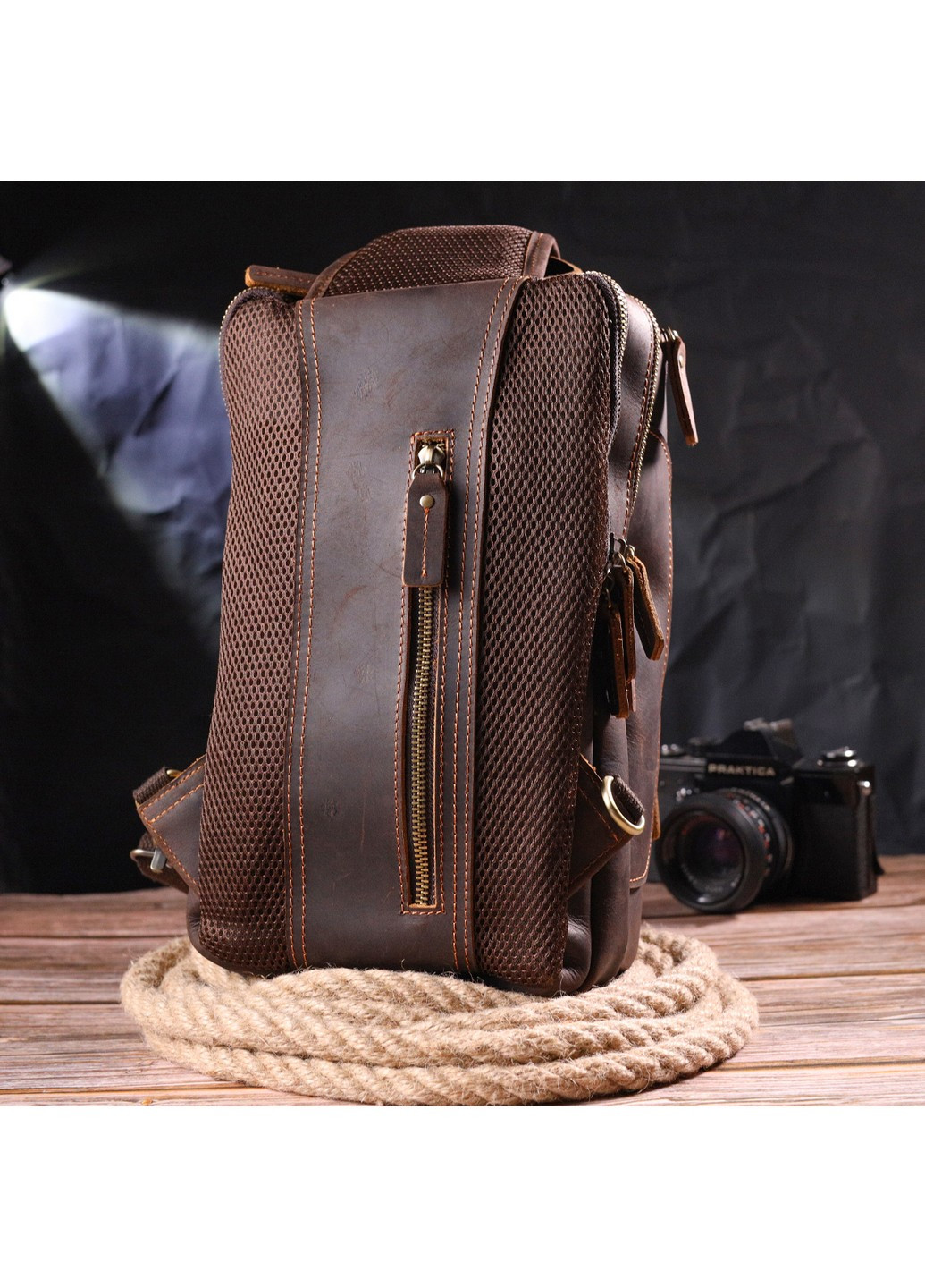 Мужская кожаная сумка 17,5х31х9 см Vintage (258639105)