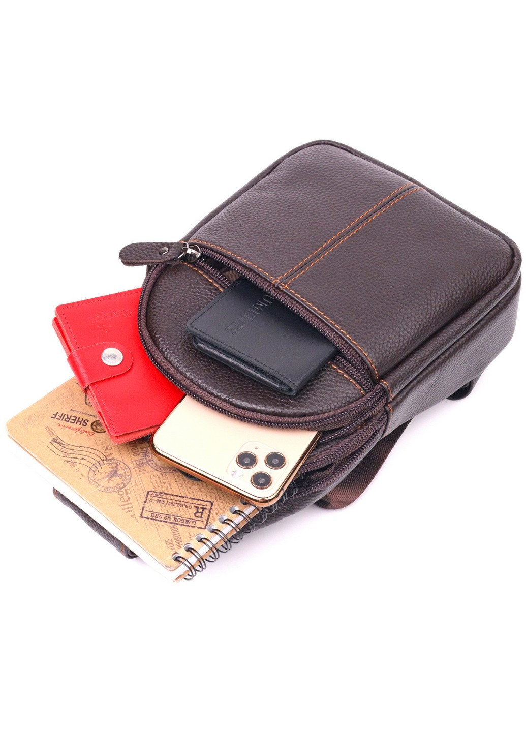 Чоловіча шкіряна сумка 16х30х5 см Vintage (258639098)