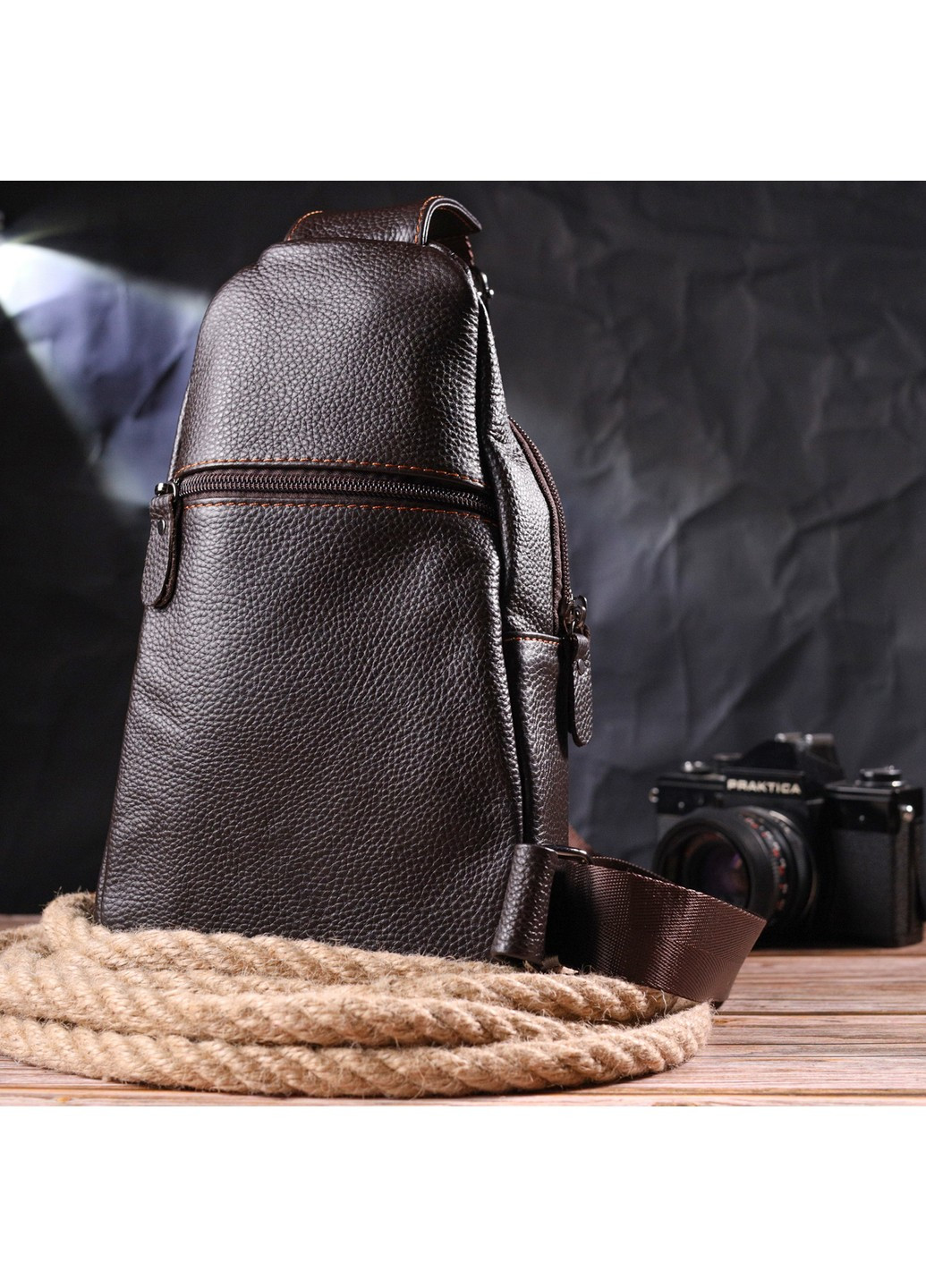 Чоловіча шкіряна сумка 16х30х5 см Vintage (258639098)