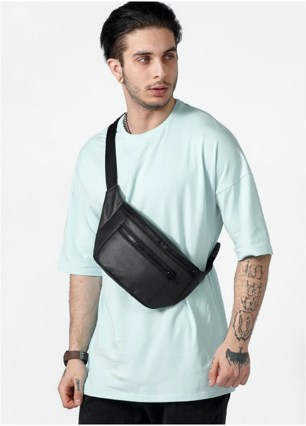 Чоловіча сумка бананка 38х17х6 см Sambag (258639234)