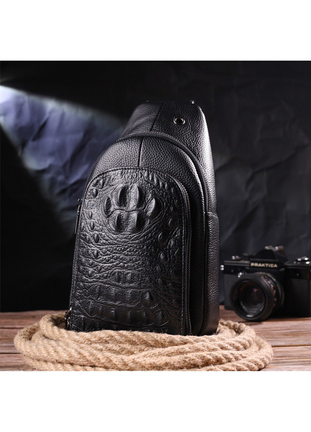 Мужская кожаная сумка 17х30х8 см Vintage (258639125)