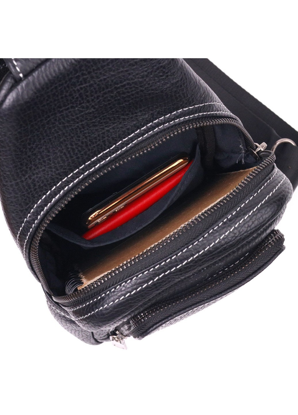 Мужская кожаная сумка 16х18х8 см Vintage (258639102)