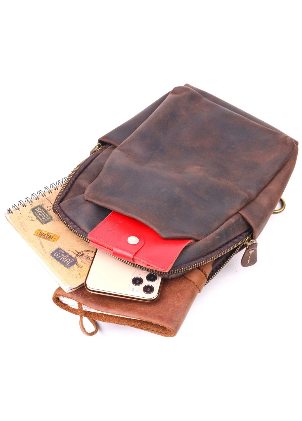 Чоловіча шкіряна сумка 17х26,5х11 см Vintage (258639110)