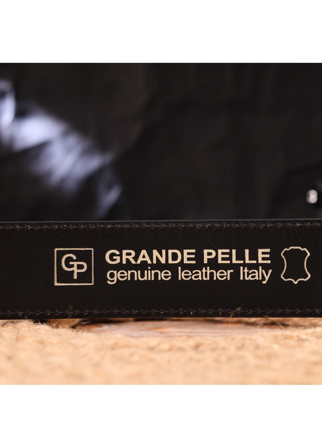 Чоловічий шкіряний ремінь 3,8х120 см Grande Pelle (258639306)