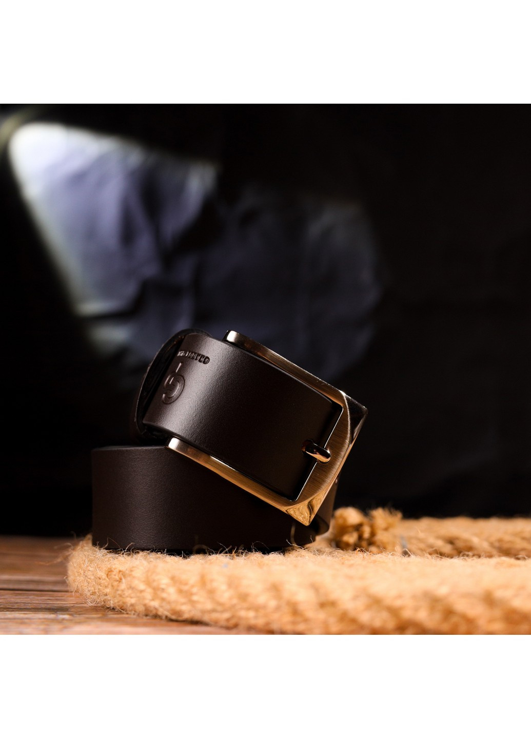 Мужской кожаный ремень 3,4х120 см Grande Pelle (258639305)