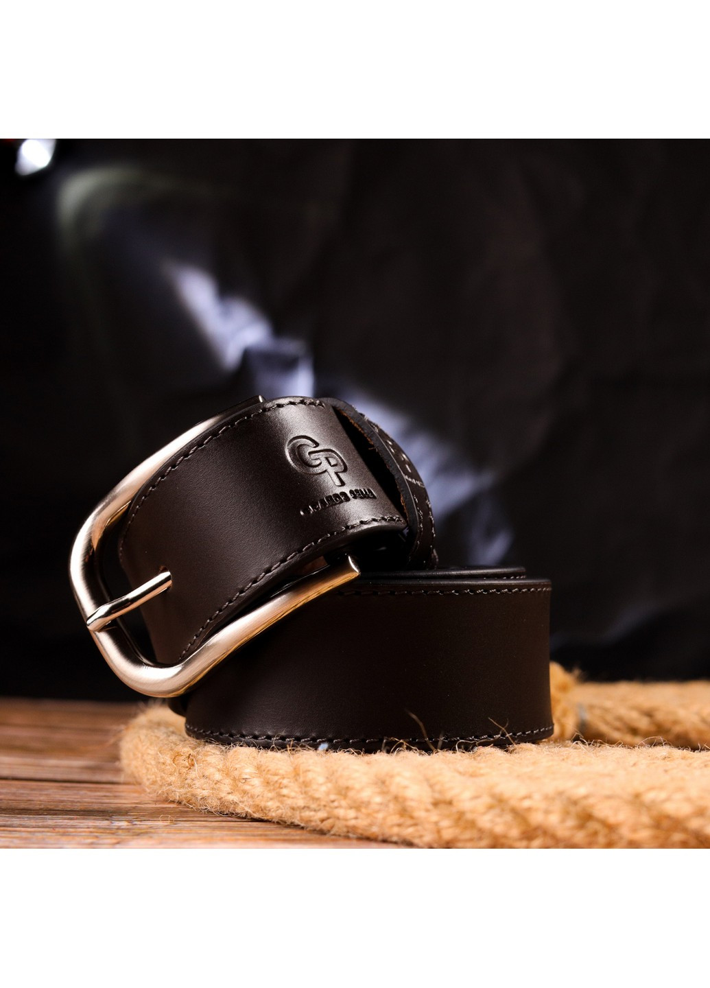 Мужской кожаный ремень 4х120 см Grande Pelle (258639304)