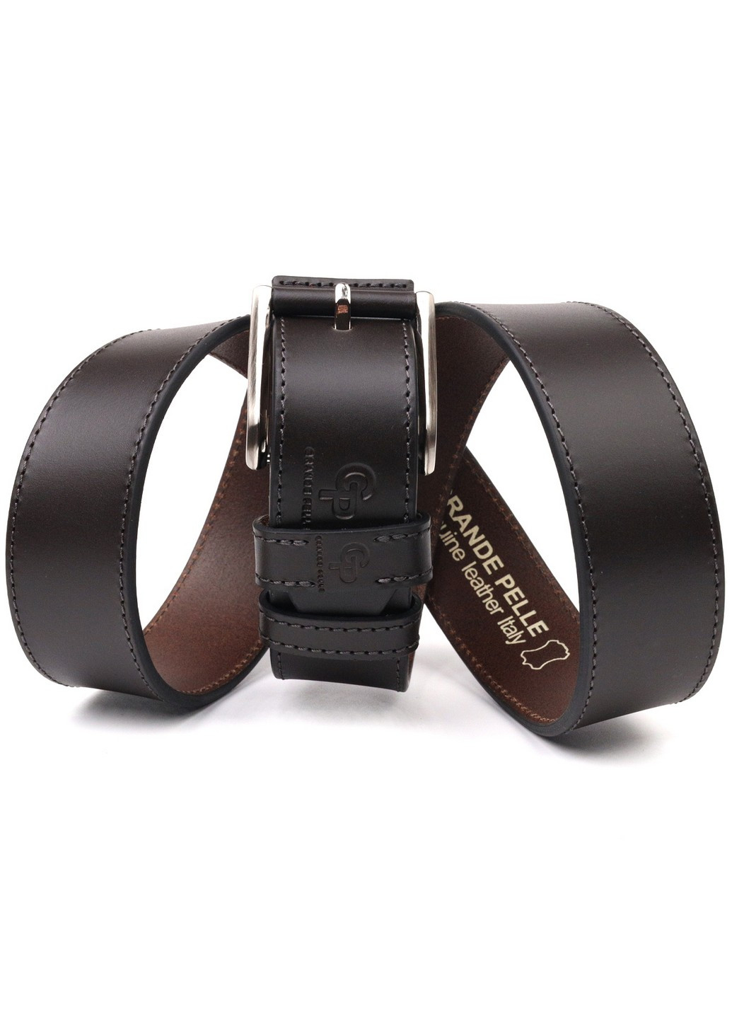 Мужской кожаный ремень 3,8х120 см Grande Pelle (258639323)