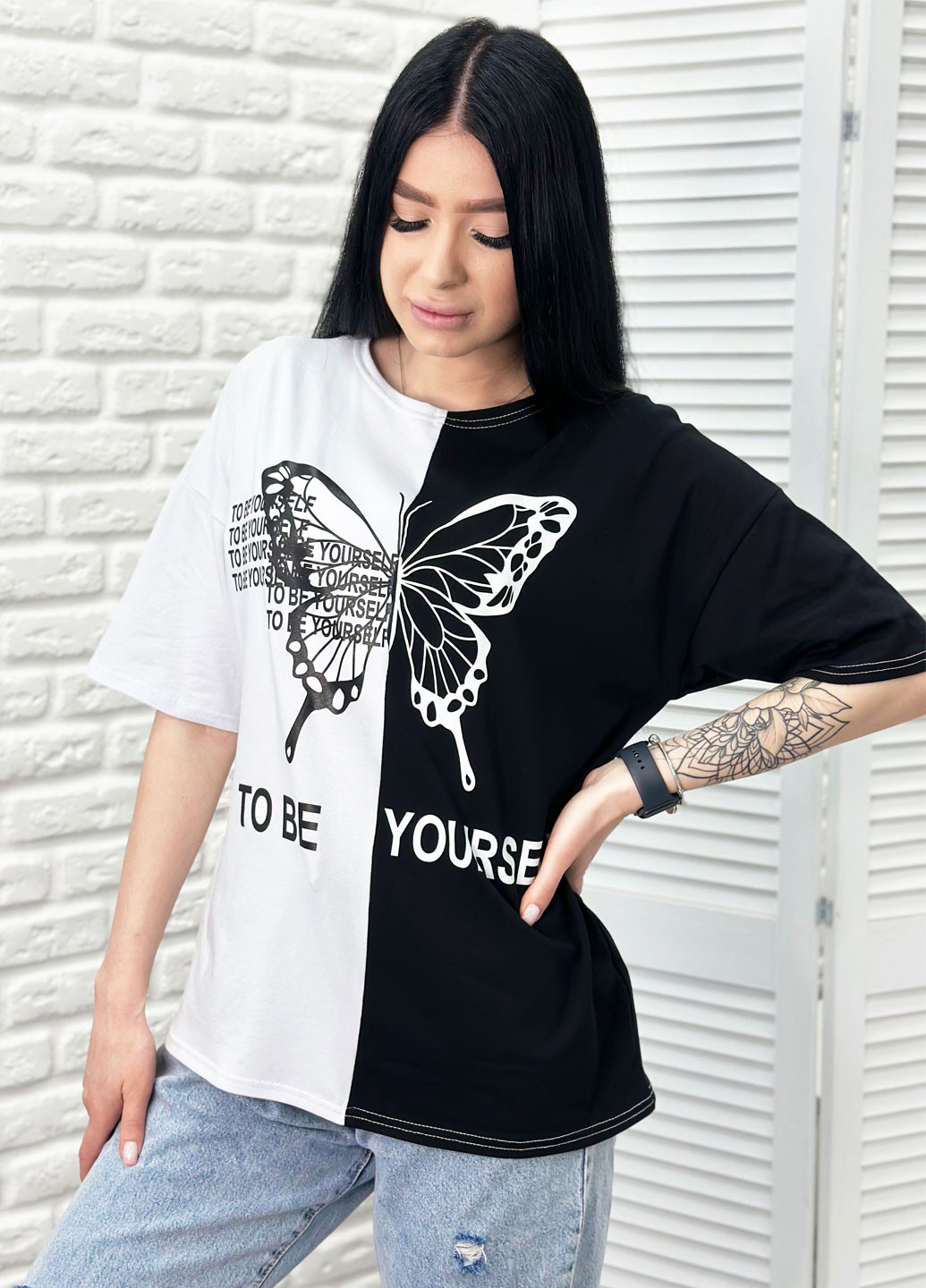Літня жіноча футболка Fashion Girl Butterfly - (258646757)