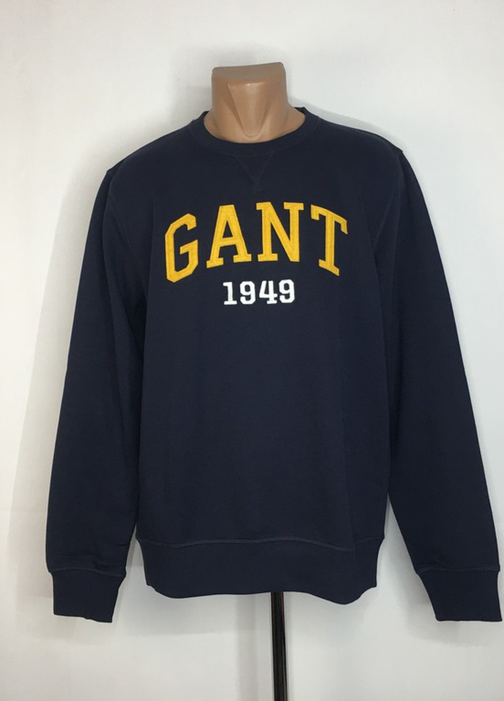 Свитшот Gant - Прямой крой надпись темно-синий кэжуал хлопок органический - (258658986)