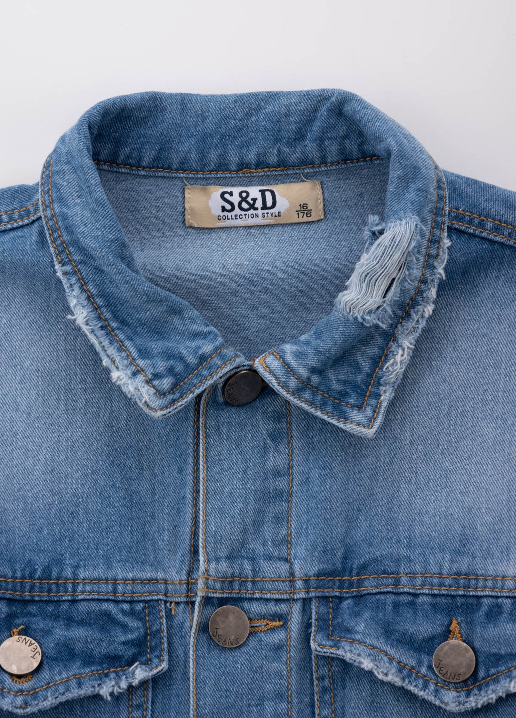 Синяя демисезонная куртка джинсовая S&D