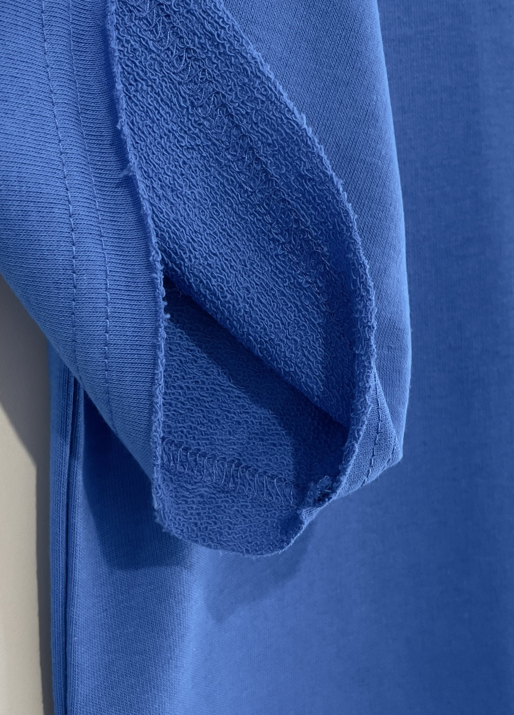Синя повсякденний сукня-футболка повсякденна спортивна літня із двонитки пеньє синій електрик сукня-футболка Melgo однотонна