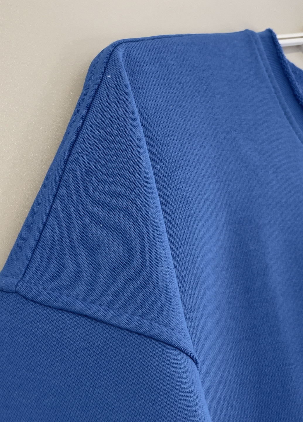 Синее повседневный повседневное спортивное летнее из двунити пенье синий электрик платье-футболка Melgo однотонное