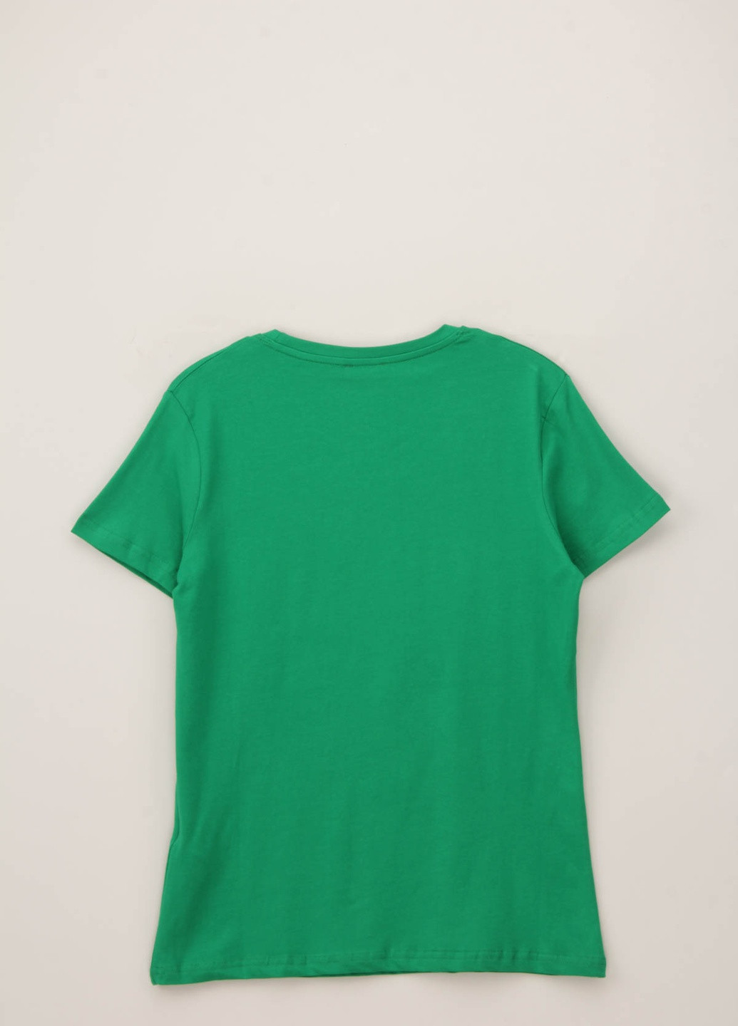 Зеленая летняя футболка CLUB JU