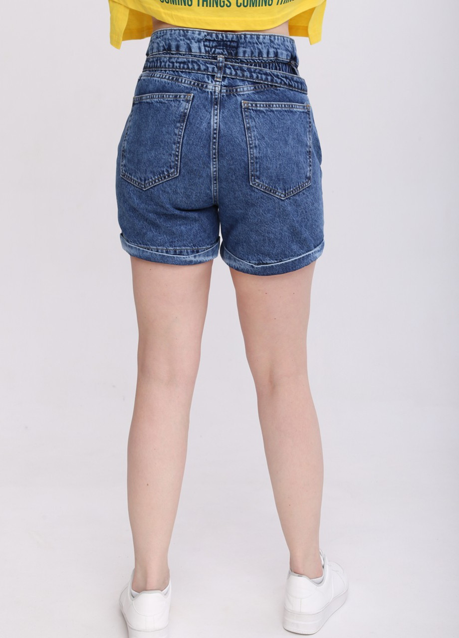 Шорти жіночі джинсові сині варені МОМ Cracpot MOM (258661931)