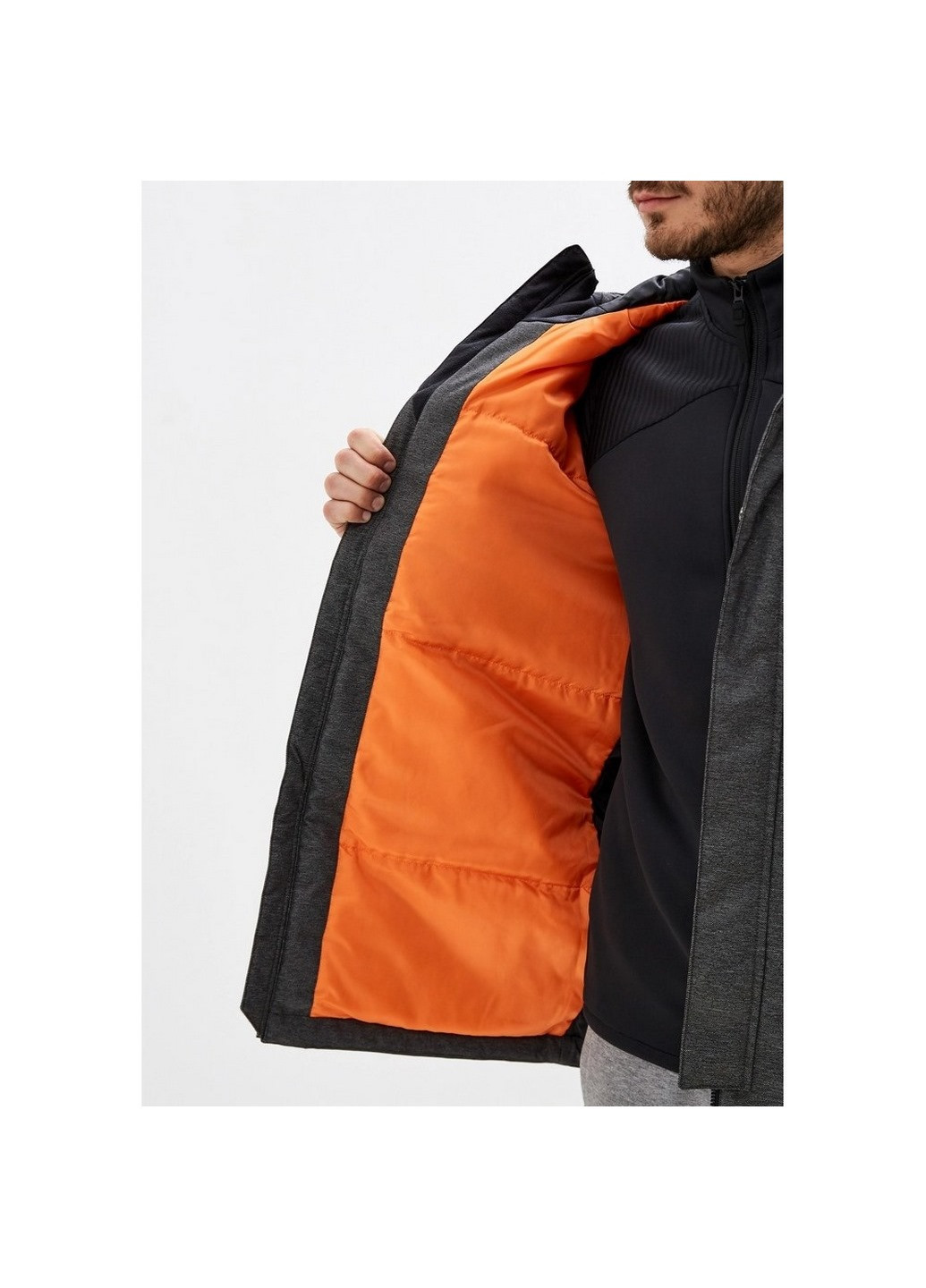Черная демисезонная куртка мужская pad parka hd3006 Reebok