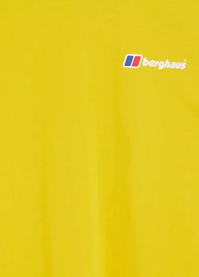 Жовта футболка з лого з бавовни Berghaus