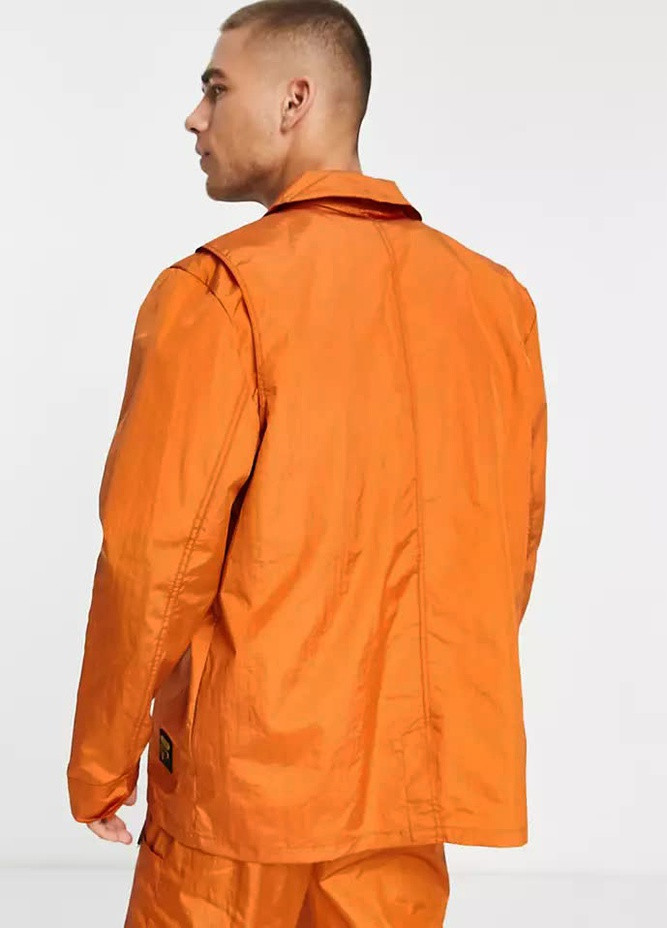 Оранжевая демисезонная куртка-рубашка Fila