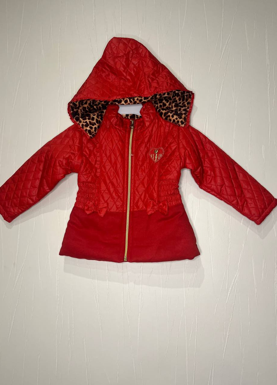 Красная демисезонная куртка для девочки No Brand