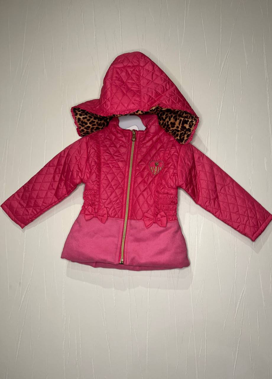 Рожева демісезонна куртка для дівчинки No Brand