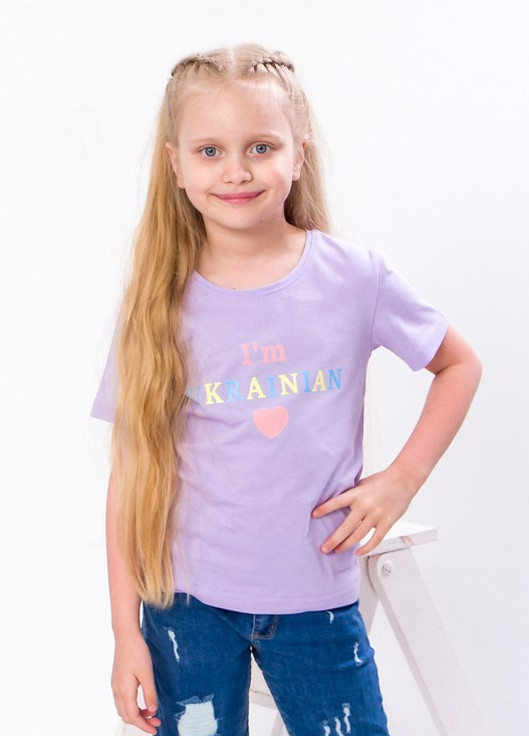 Фіолетова літня футболка для дівчинки фіолетовий носи своє (6021-2-т-v1) Носи своє
