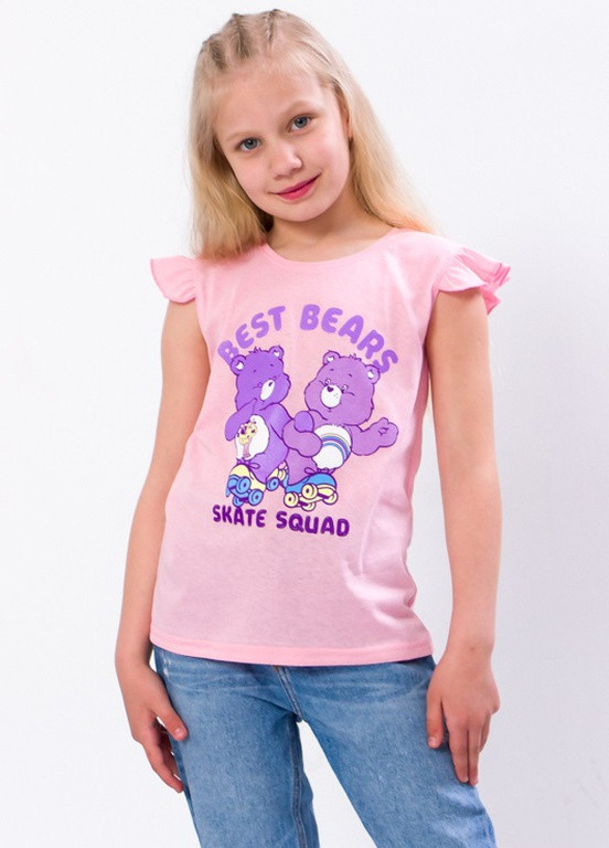 Розовая летняя футболка для дівчинки рожевий носи своє (6199-001-33-v26) Носи своє
