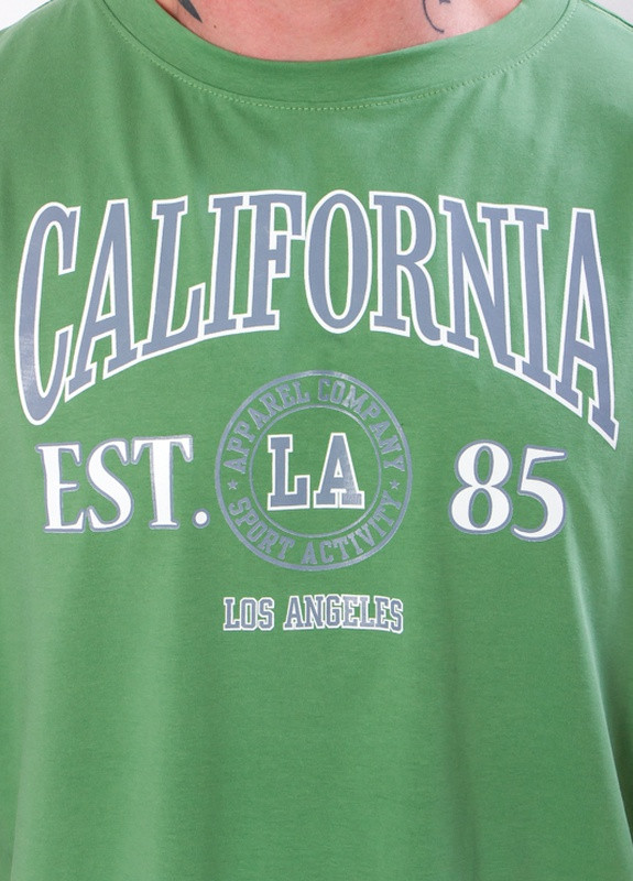 Зеленая футболка оверсайз чоловіча зелений носи своє (8121-036-33-v20) Носи своє