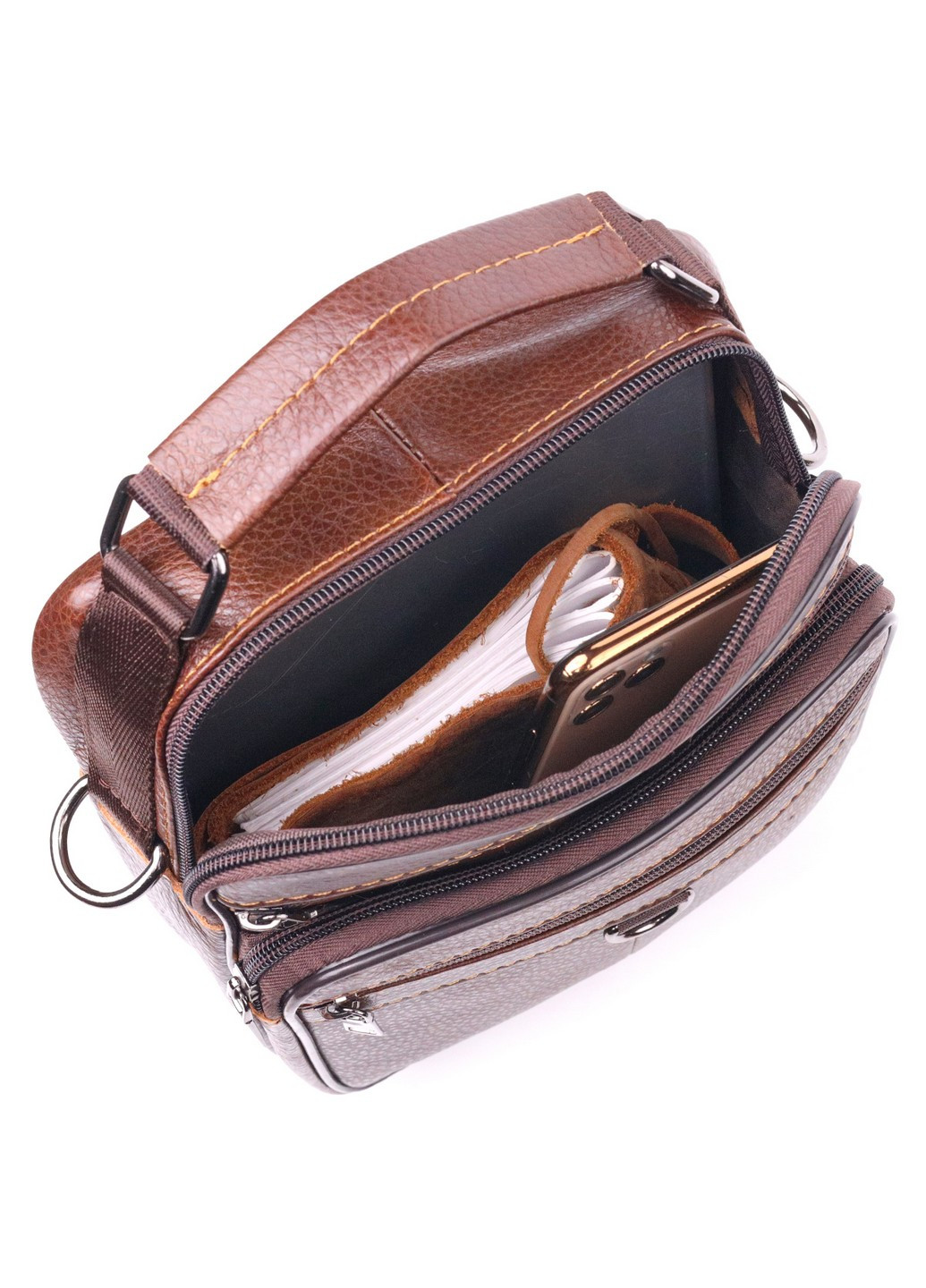 Кожаная сумка мужская 20х23х6 см Vintage (258676174)