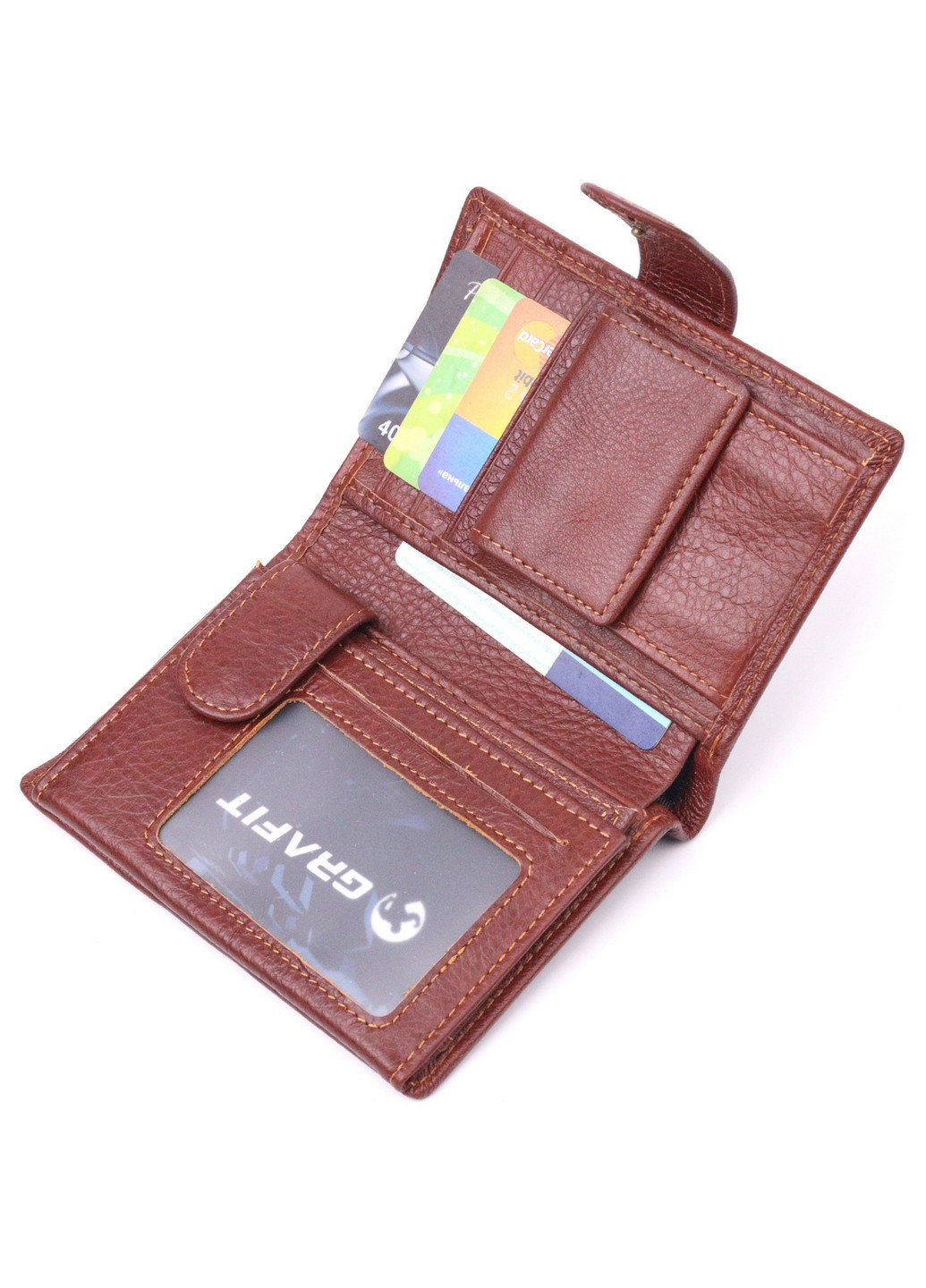 Кожаное портмоне мужское 10х13,5х2 см Vintage (258676171)