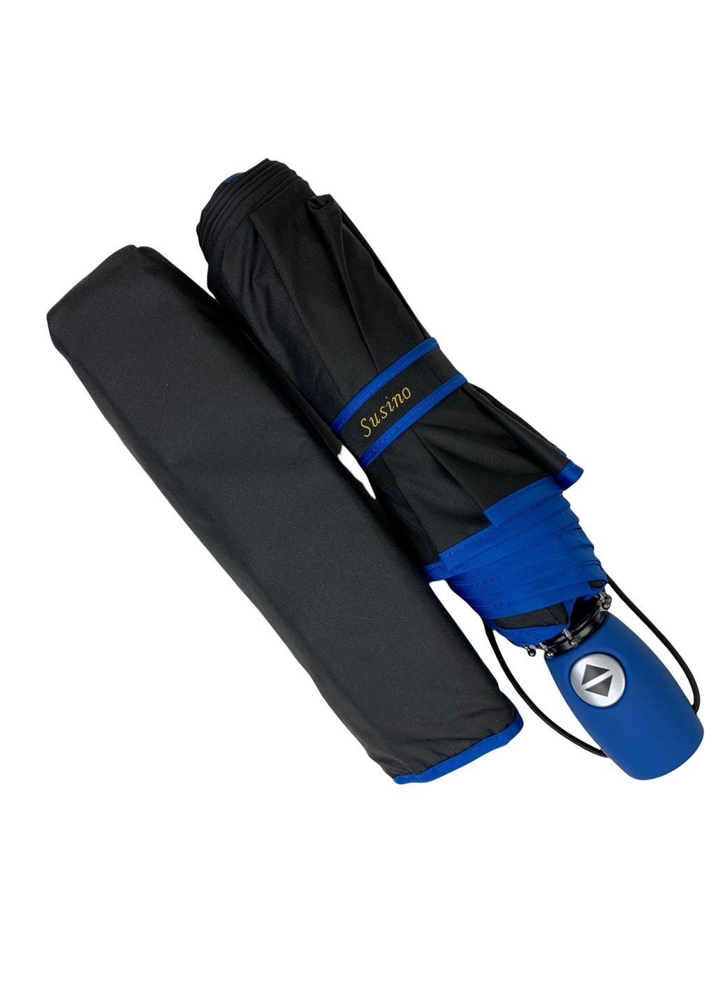 Синий зонт-автомат классический 96 см Susino (258676267)