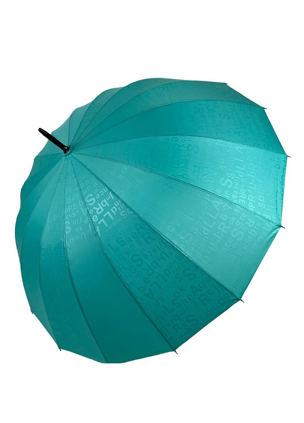 Бірюзова парасолька-тростина жіноча 100 см Toprain (258676374)