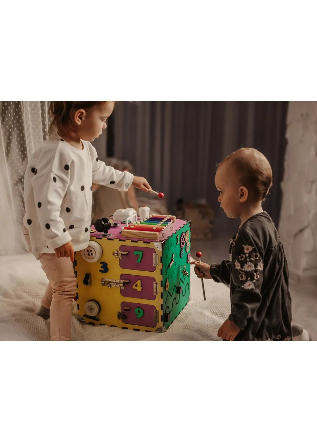 Развивающая игрушка Бизикуб 30х30х30 см No Brand (258676230)