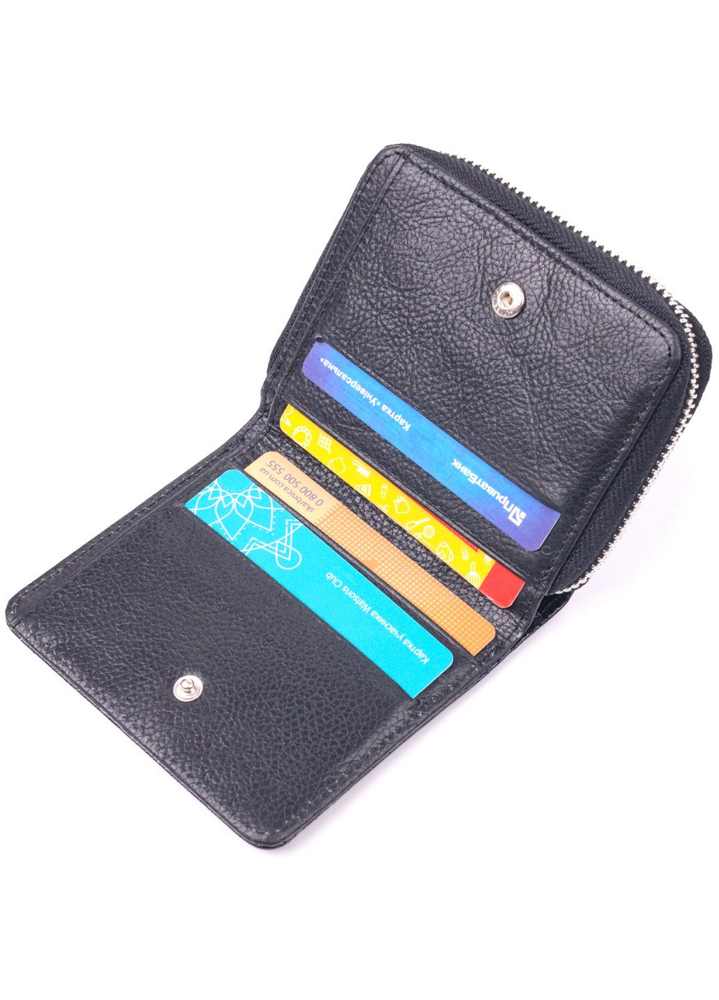 Шкіряний гаманець жіночий 9х10, 3х3 см Karya (258676742)