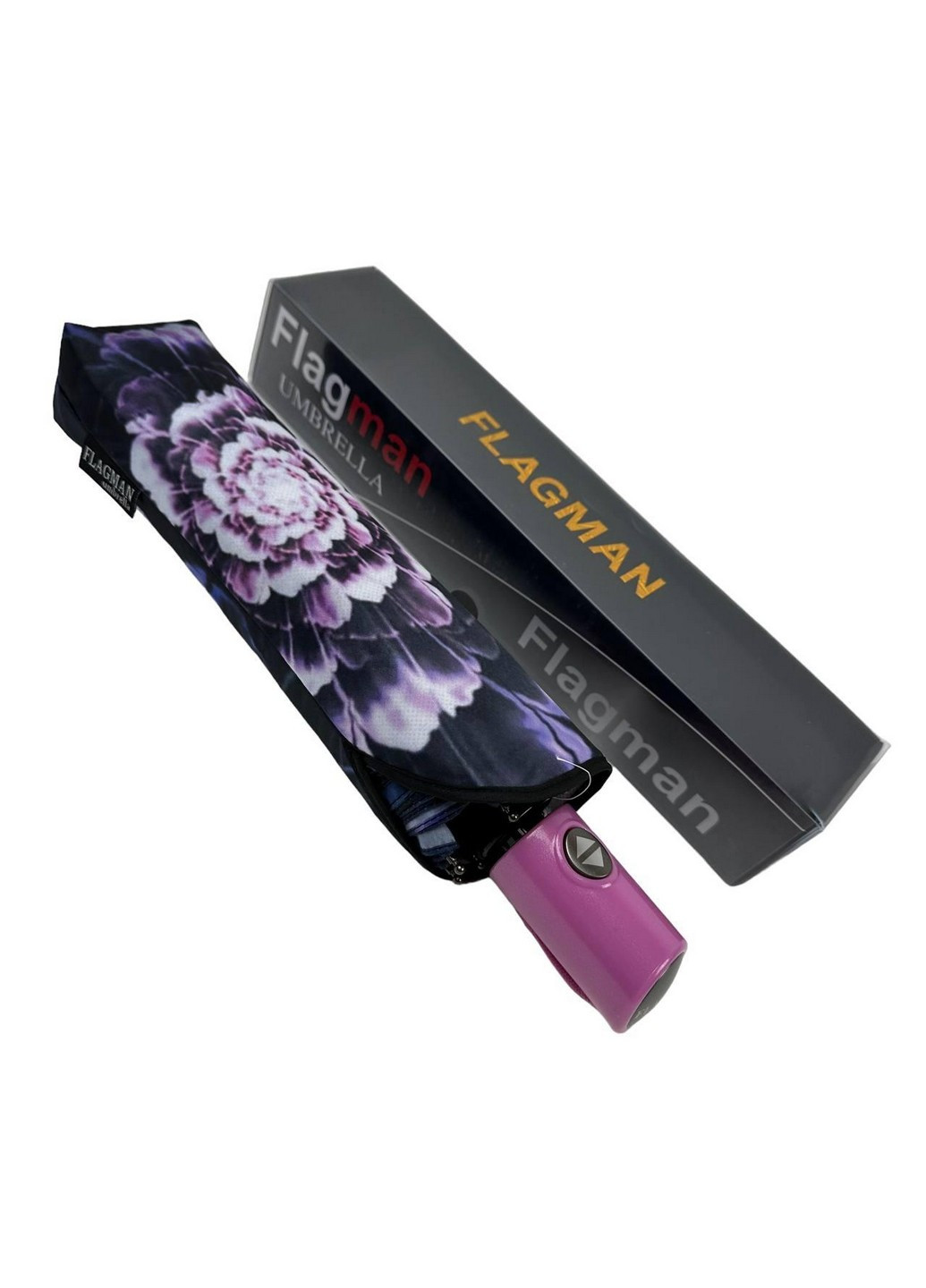 Рожева парасолька-автомат жіноча 98 см Flagman (258676335)