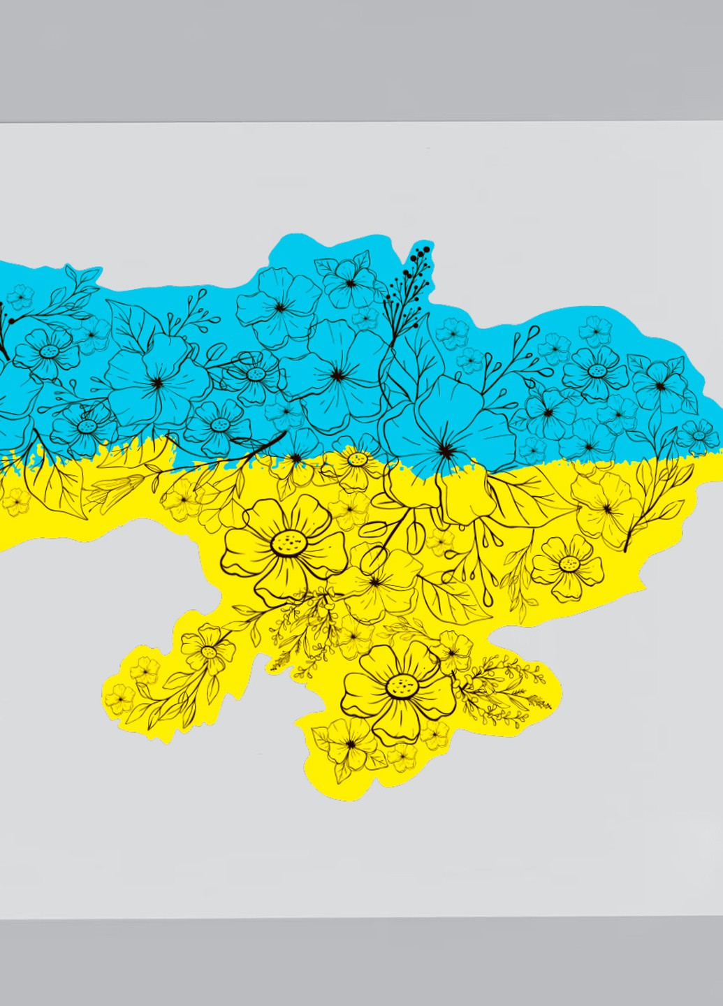 Интерьерная наклейка Карта Украины 90х50 см Komfolino (258699770)