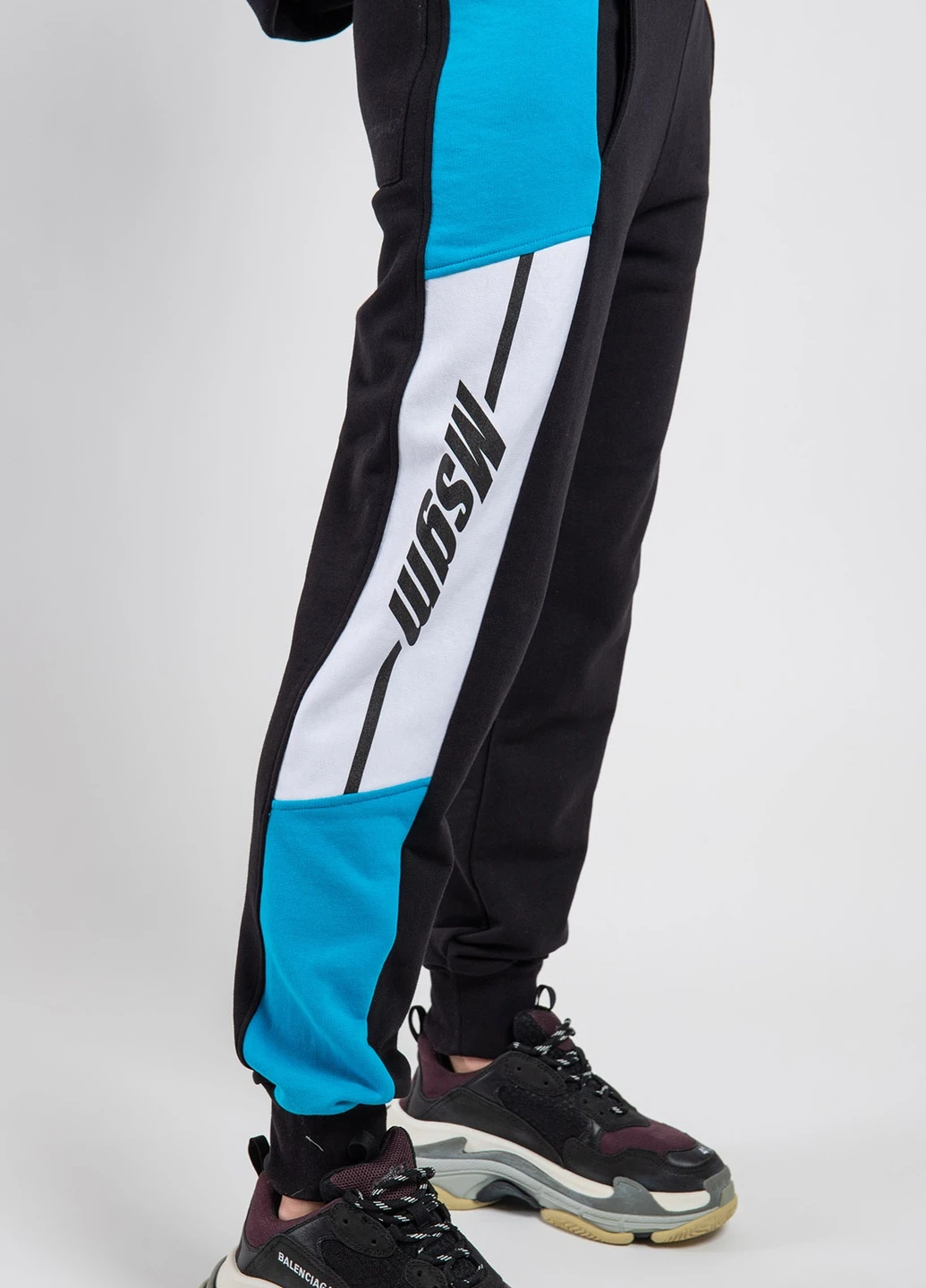 Черные спортивные брюки с лампасами MSGM (258685228)