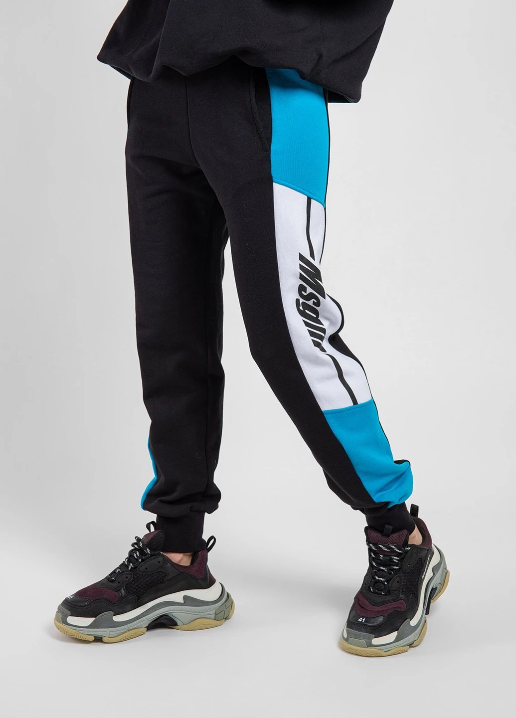 Черные спортивные брюки с лампасами MSGM (258685228)