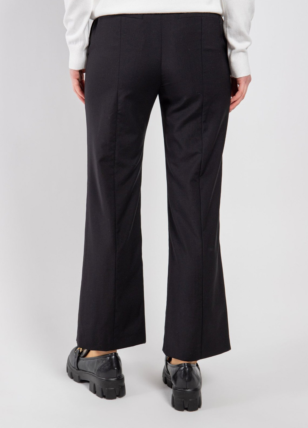 Черные укороченные брюки из шерсти MSGM (258685242)