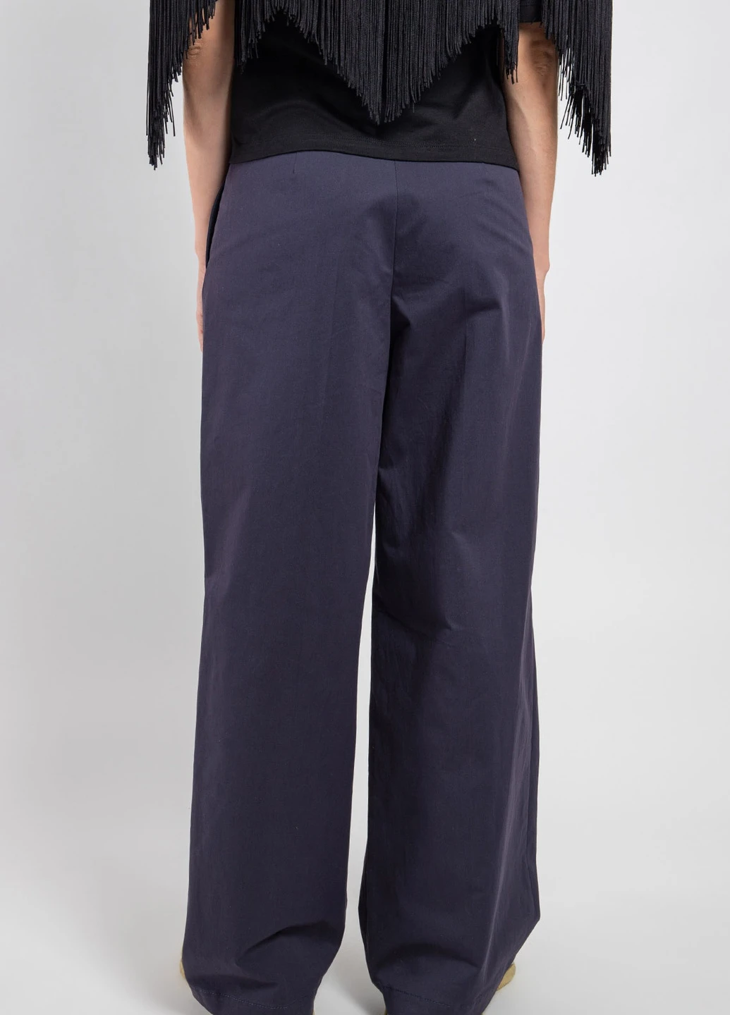 Темно-синие широкие брюки MSGM (258685241)