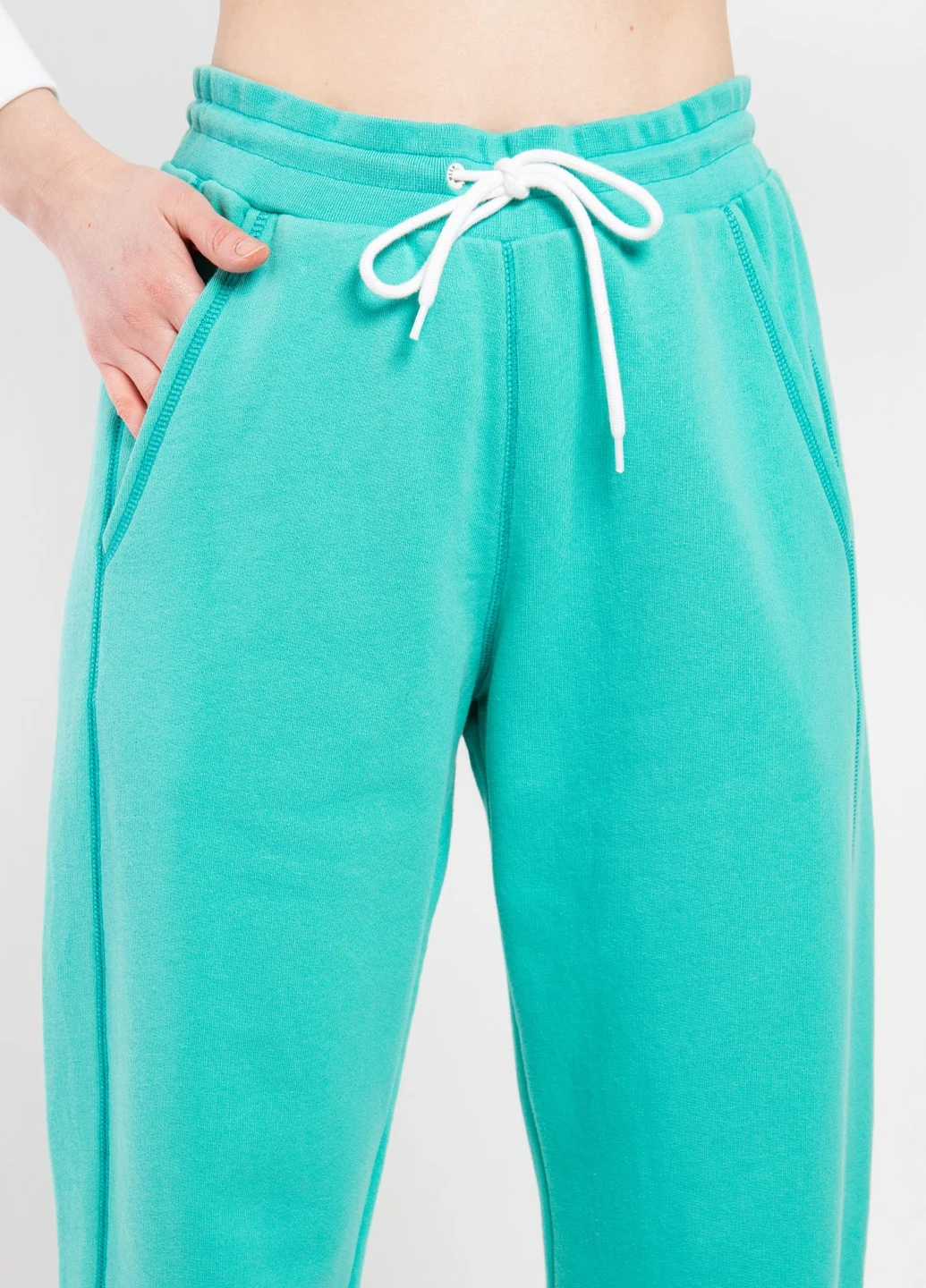 Бирюзовые хлопковые спортивные брюки MSGM (258685218)