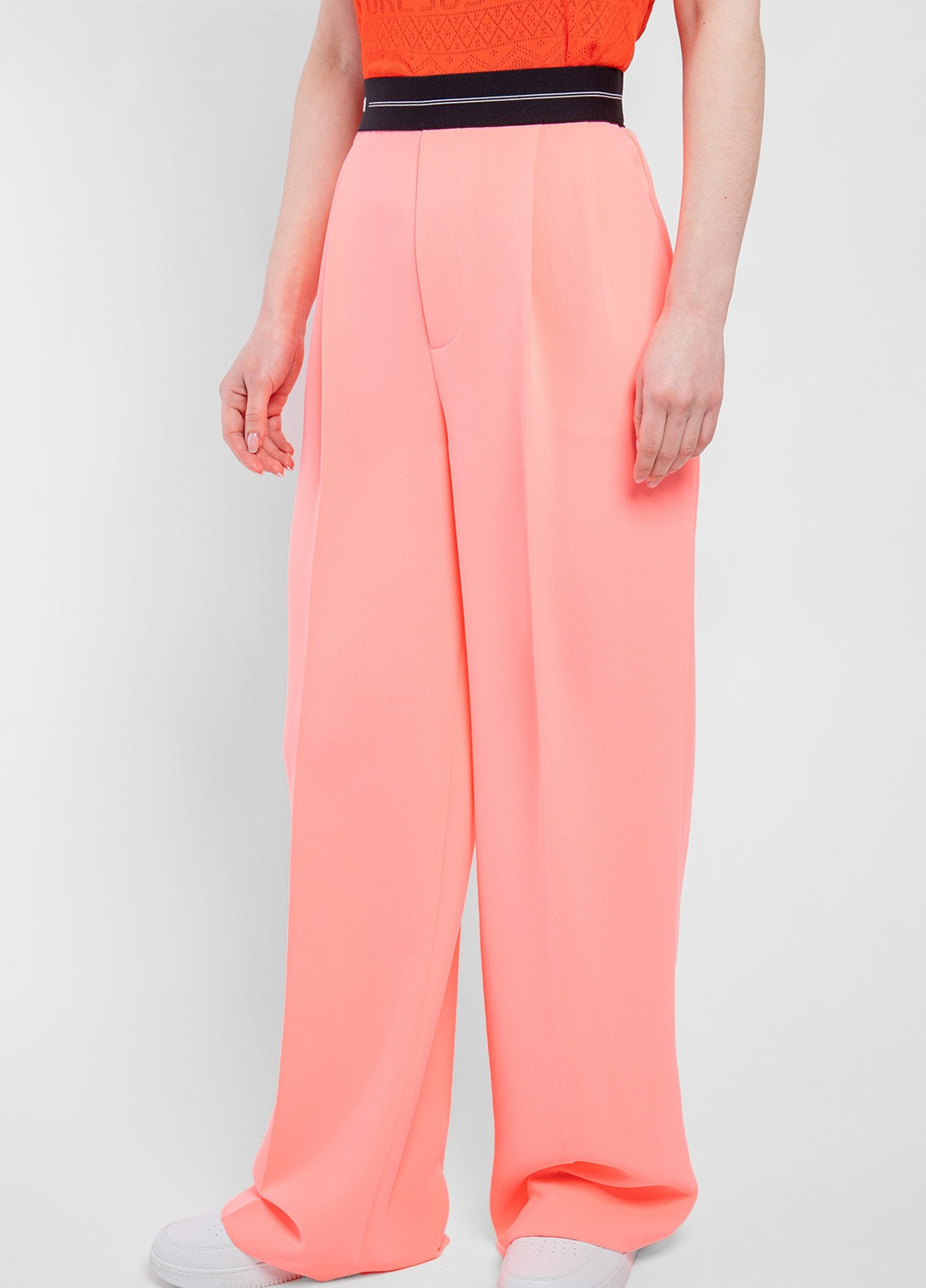 Розовые брюки с высокой талией MSGM (258685227)