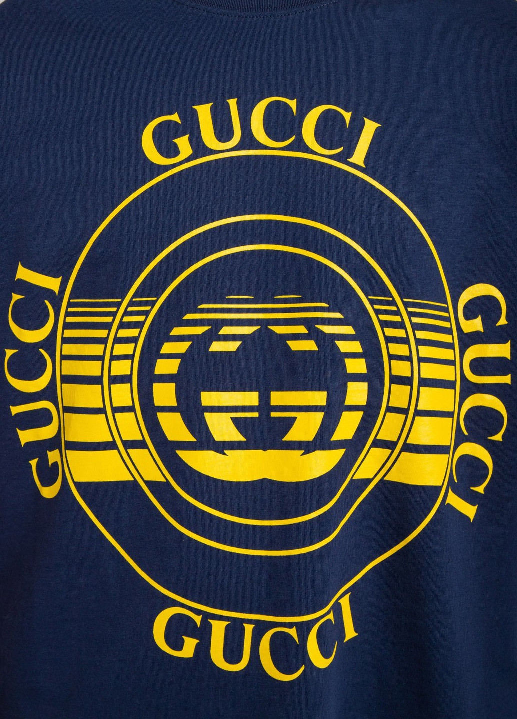 Черная белая футболка с логотипом Gucci