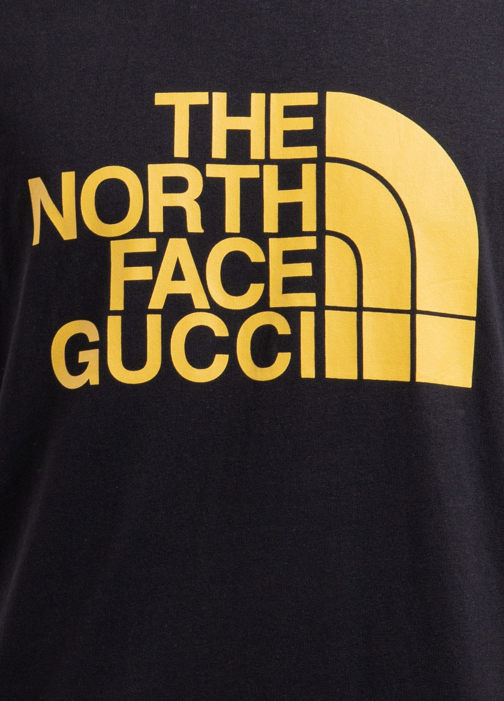 Черная черная футболка из коллаборации the north face x Gucci