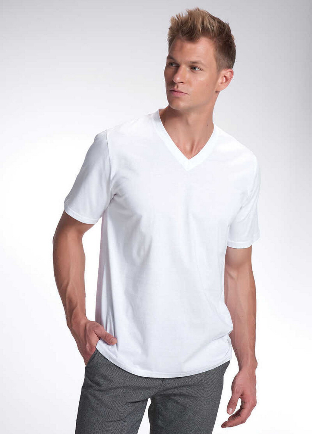 Белая футболка мужская svman с коротким рукавом Sevim